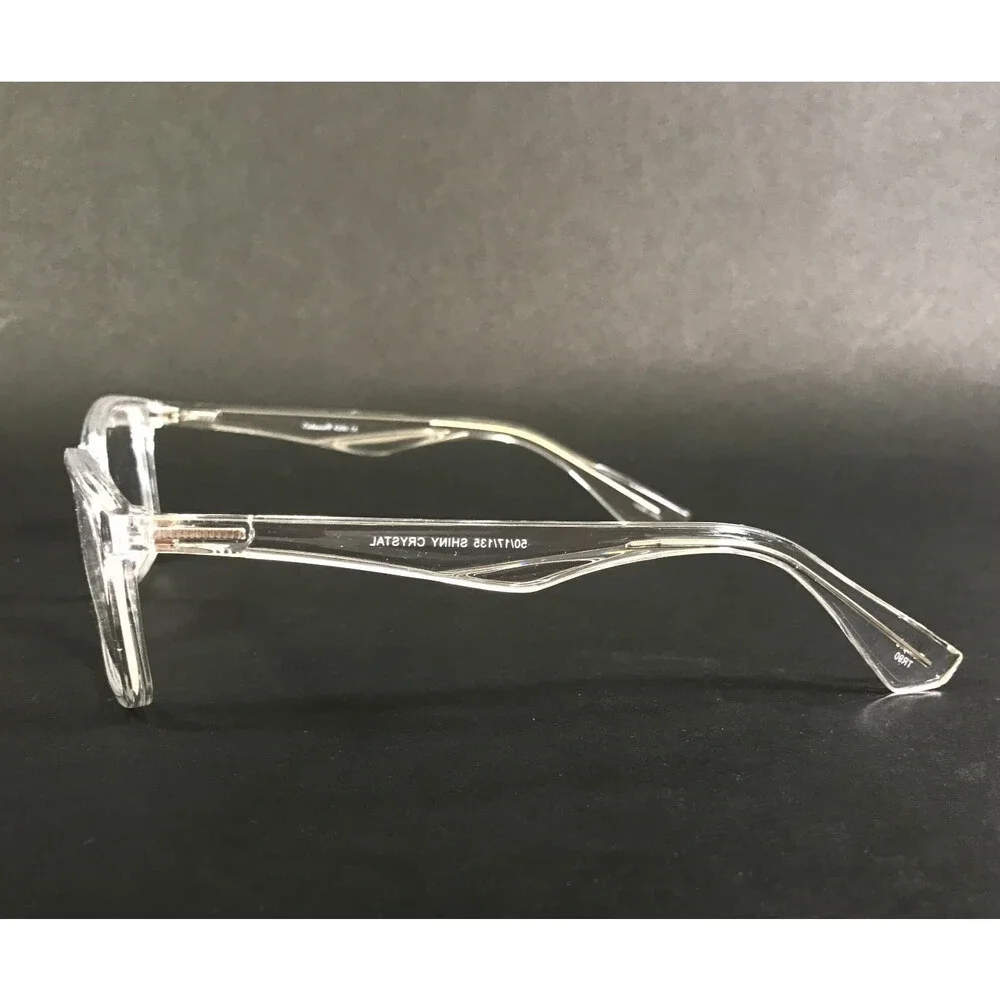 Enhance Eyeglasses Frames 4200 SHINY CRYSTAL Rectangle Full Rim 50-17-135